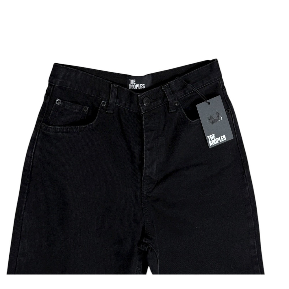 NEW The Kooples Black Straight Leg Ankle Jeans Womens Size 26 Button Fly - Picture 2 of 9